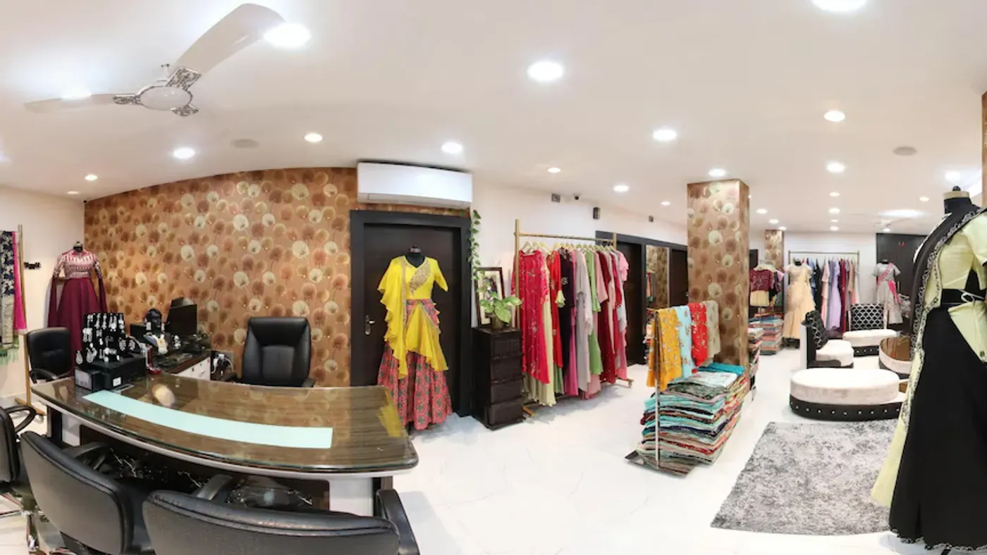 Inside Maansi Sarees & Boutique in Bhubaneswar